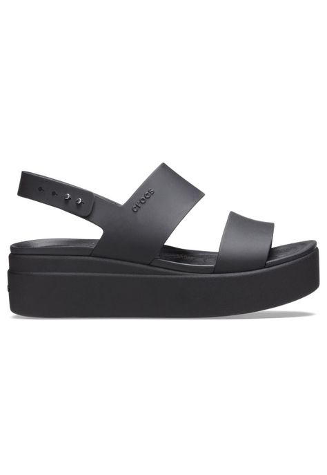 Sandalia Crocs Mujer Brooklyn Low Wedge Negro-0