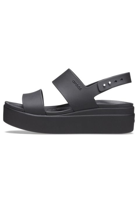 Sandalia Crocs Mujer Brooklyn Low Wedge Negro-1