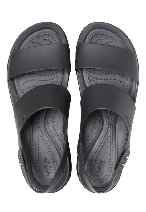 Sandalia Crocs Mujer Brooklyn Low Wedge Negro-4