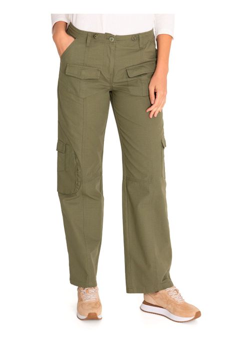 Pantalón Algodón Orgánico Mujer Mar Verde-4