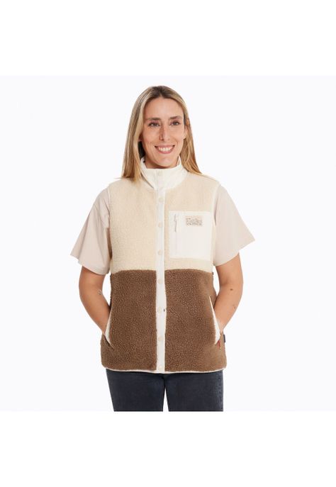 Polar Sin Mangas Mujer Trinity Sherpas Beige-0