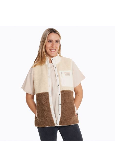Polar Sin Mangas Mujer Trinity Sherpas Beige-3