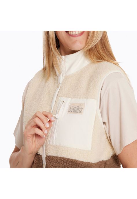 Polar Sin Mangas Mujer Trinity Sherpas Beige-4