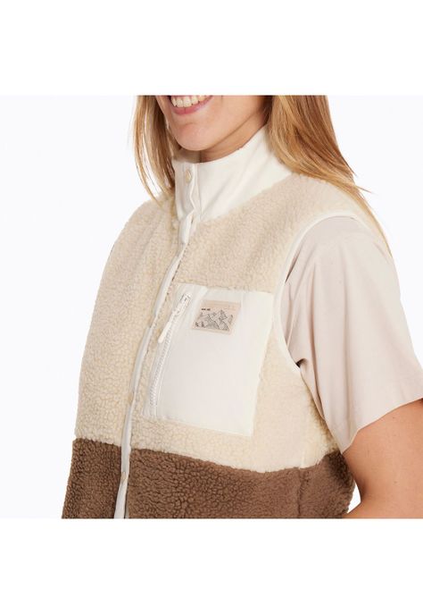 Polar Sin Mangas Mujer Trinity Sherpas Beige-5