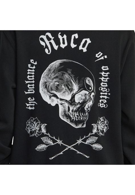 Polerón Hombre Opposite Skulls M Ot Negro-3