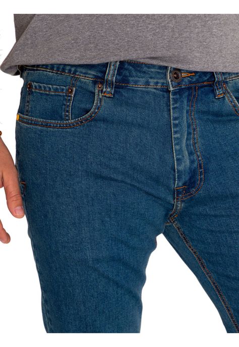 Jeans Skinny Hombre Triblend Stretch Gris Denim CAT-4