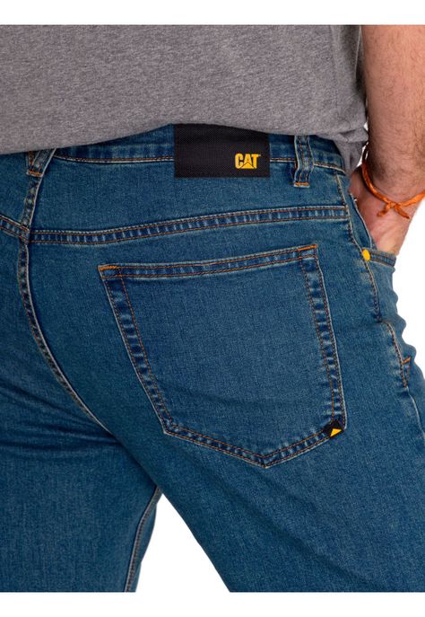 Jeans Skinny Hombre Triblend Stretch Gris Denim CAT-5