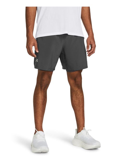 Shorts UA launch 2-en-1 para hombre GRIS-3