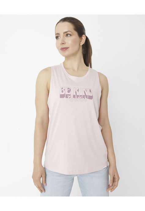 Polera M/C W Graphic Tank Morado Mujer-0