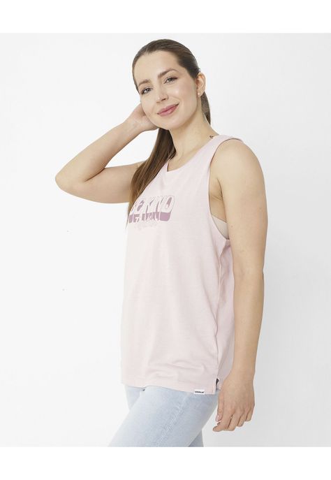 Polera M/C W Graphic Tank Morado Mujer-3
