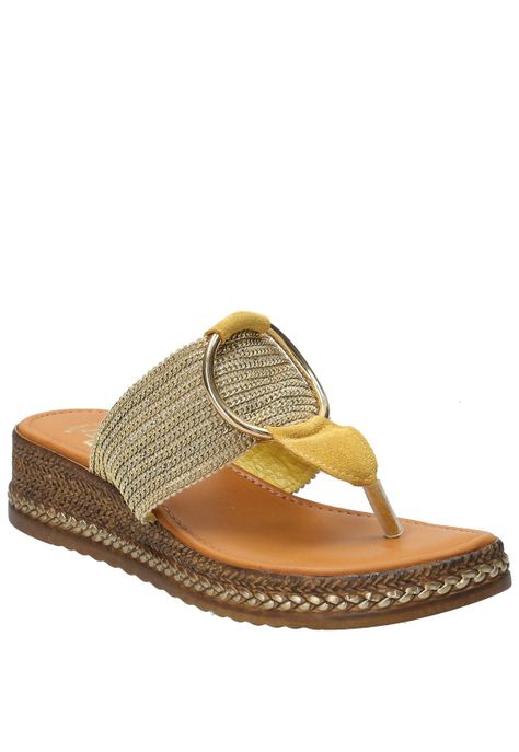 Sandalia Mujer Fiama Amarillo-0