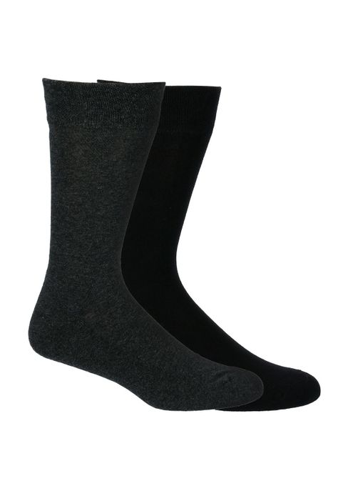 Calcetín Hombre Pack Plain Cushion Negro-0