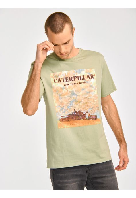 Polera Manga Corta Hombre Herit Unf HW Graph1 Verde-0