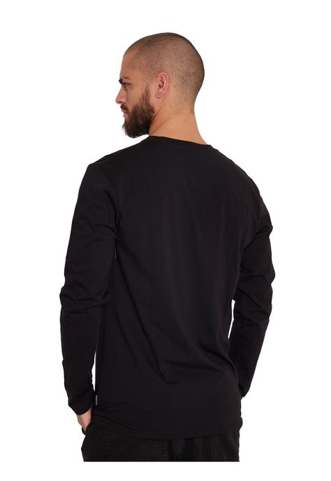 Polera Manga Larga Hombre Negro-3