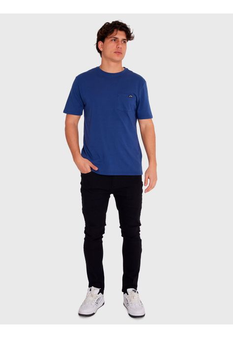Polera Hombre Essential Pocket Azul-0