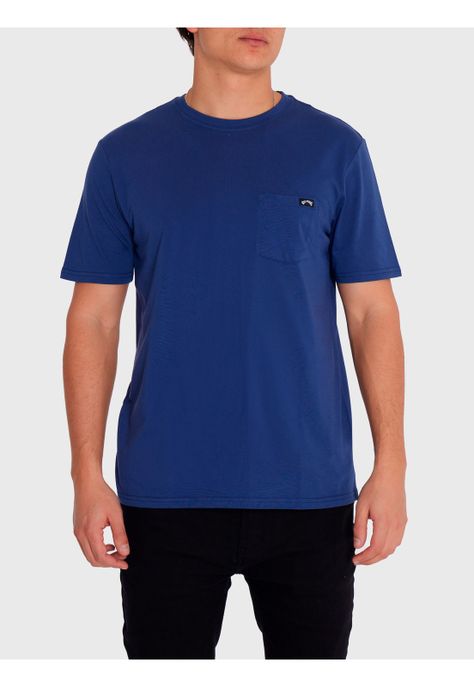 Polera Hombre Essential Pocket Azul-1