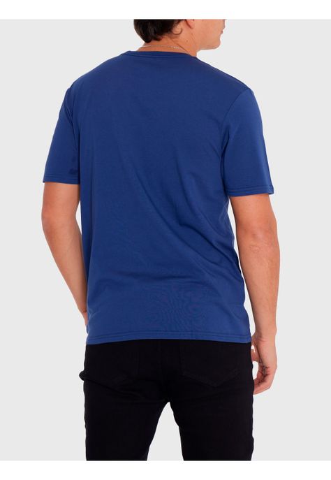 Polera Hombre Essential Pocket Azul-3