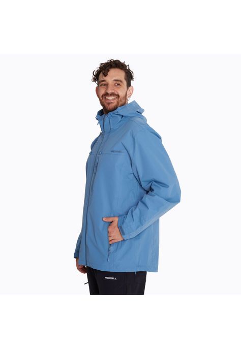 Chaqueta Impermeable Hombre Hardshell Celeste-3