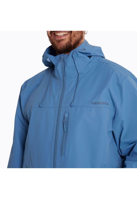 Chaqueta Impermeable Hombre Hardshell Celeste-6