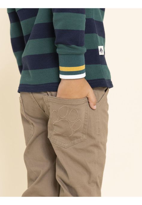 Pantalon Belt Niño Beige/Crudo-4