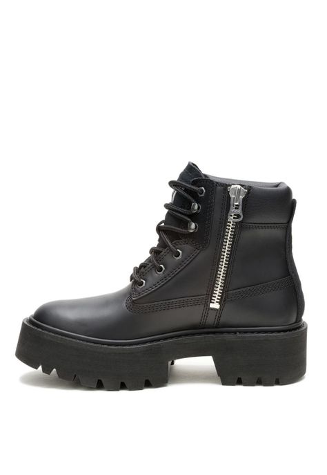 Botin Cuero Mujer Colorado Max 6 Zip Negro-3