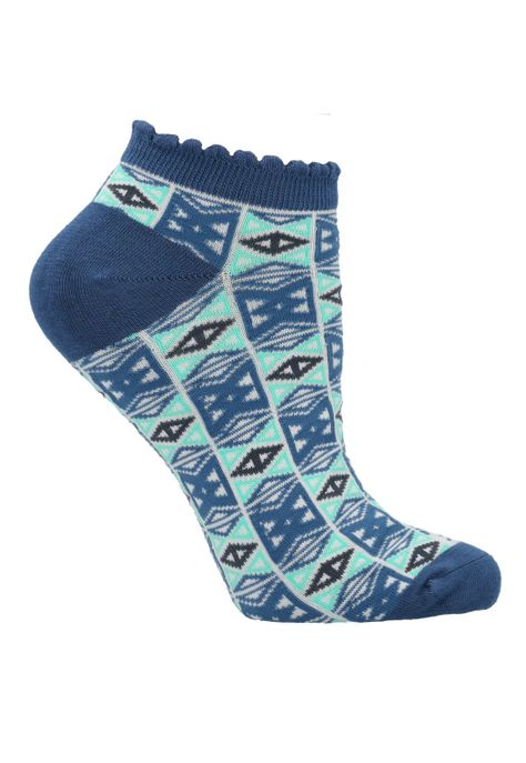 Calcetin Azul Rfv23W PeSt Shapes Mujer-0
