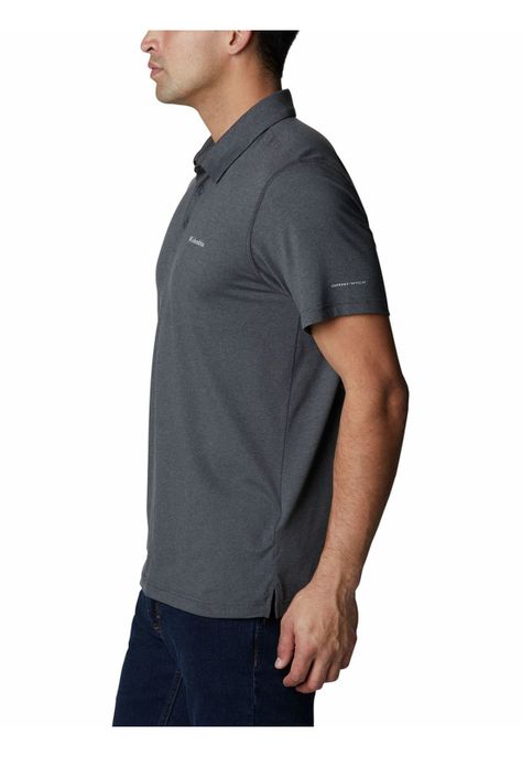Polera Manga Corta Hombre Tech Trail Polo Gris-1
