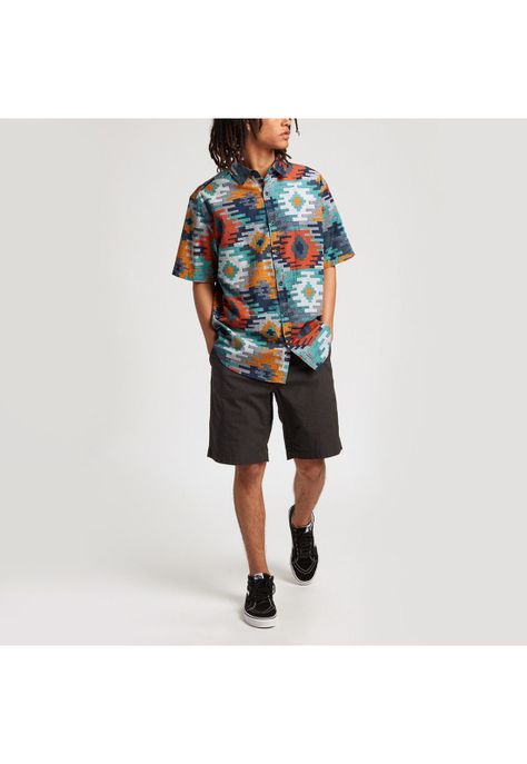 Camisa M/C Hombre M Shabooya Camp Ss Multicolor Burton-1
