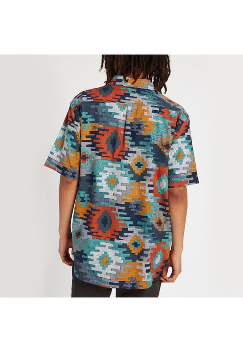 Camisa M/C Hombre M Shabooya Camp Ss Multicolor Burton-2