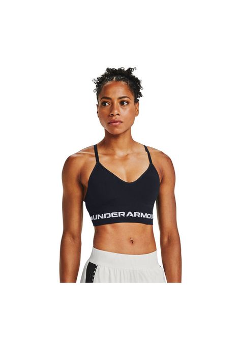 Sostén deportv Seamless Low UA mujer Negro-0