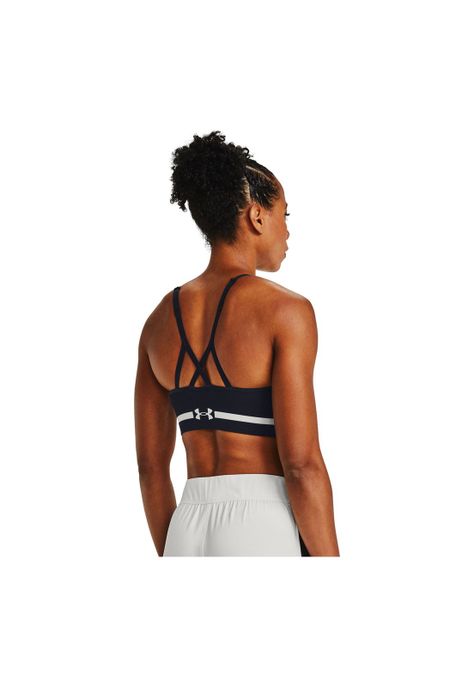 Sostén deportv Seamless Low UA mujer Negro-1