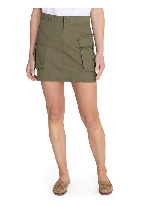 Falda Algodón Orgánico Verde Sandal Mujer -4