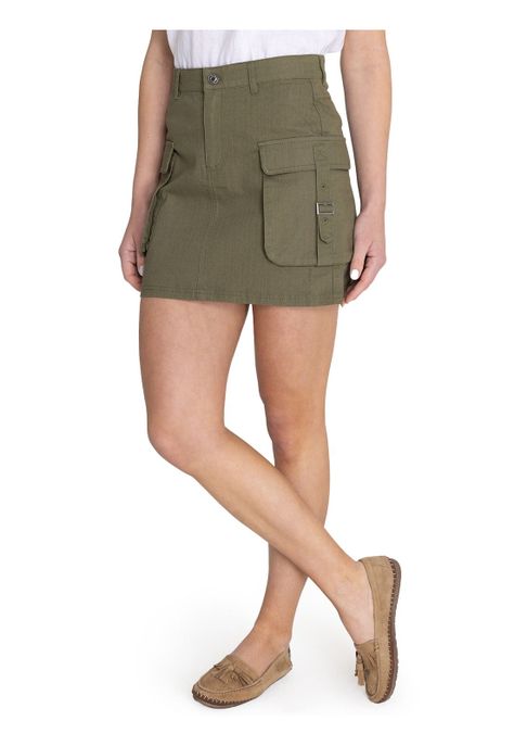 Falda Algodón Orgánico Verde Sandal Mujer -5