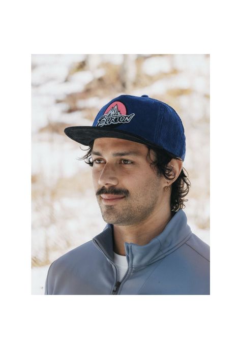Jockey Hombre Retro Mountain Snapback Azul-1