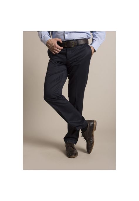 Pantalón Libre de Arrugas  Rockford Azul-1