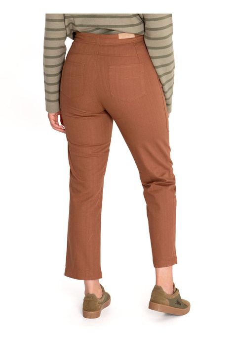 Pantalón Algodón Orgánico Mujer Isis Café-6