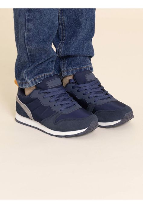 Zapatilla Cuero Janet-K Niño Azul-1