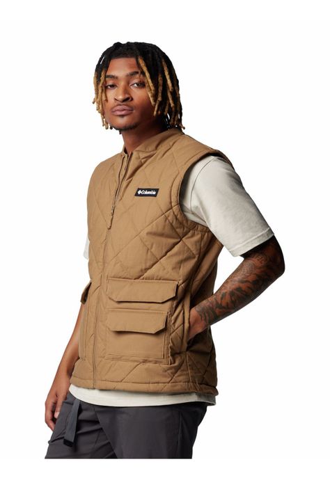 Parka Sin Mangas Hombre Rad Padded Café-1