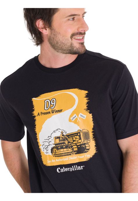 Polera Casual D Series Graphic 4 Hombre Negra-4