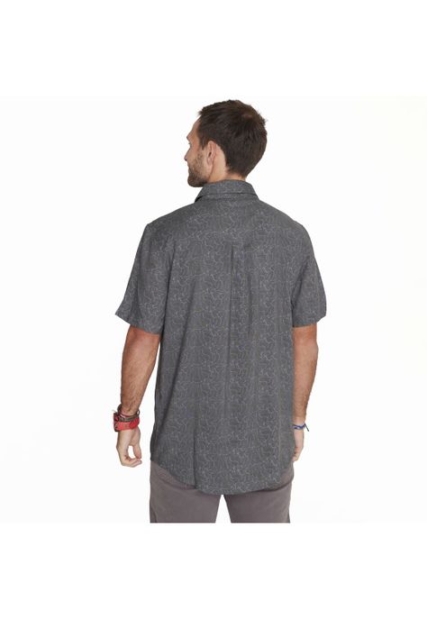 Camisa M/C Shirt Short Sleeve Gris Hombre-1