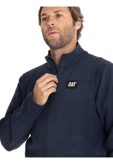 Polar Casual Hombre Microfleece Full Zip Azul-3