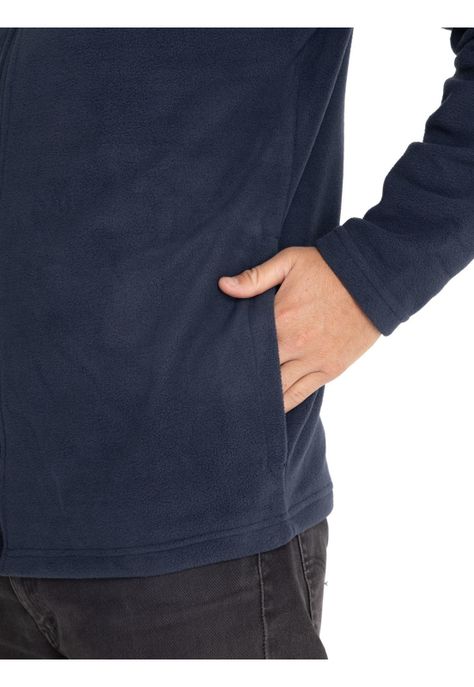 Polar Casual Hombre Microfleece Full Zip Azul-4