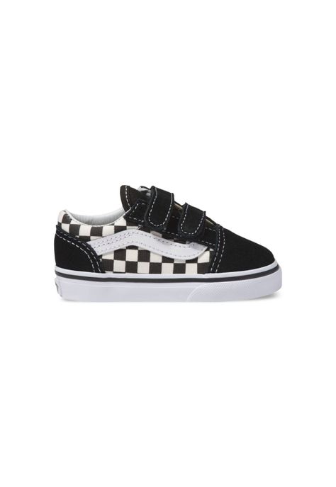 Zapatilla Bebe Old Skool V Primary Check Black-4