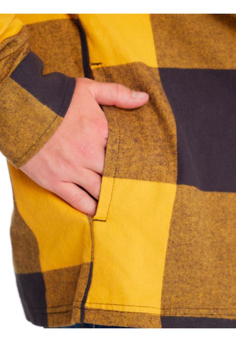 Camisa Manga Larga Flannel Hombre Snap Fr Amarillo-5