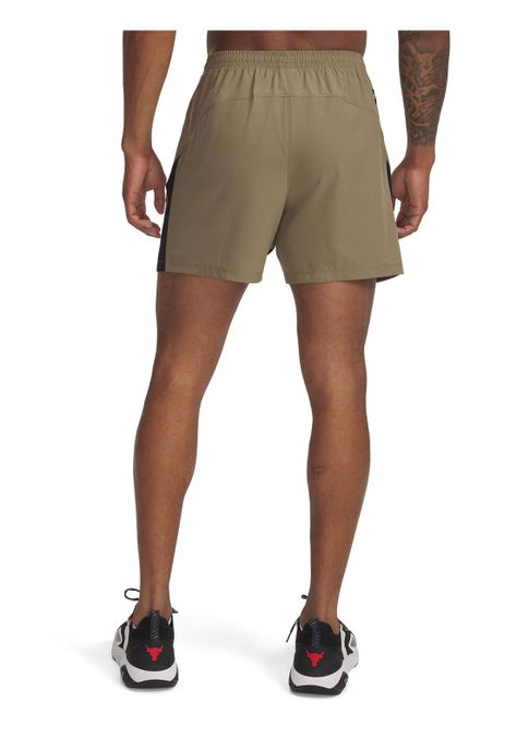 Shorts Project Rock Para Hombre Café-1