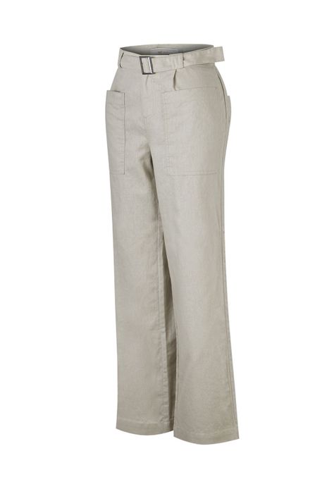 Pantalón Algodón Orgánico Beige Flip Mujer -0