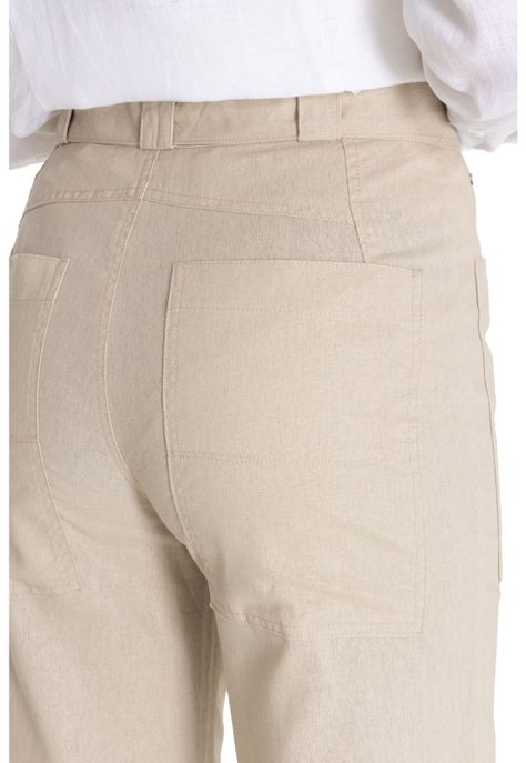 Pantalón Algodón Orgánico Beige Flip Mujer -8