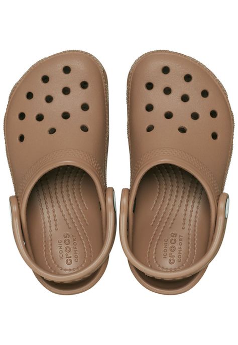 Zueco Crocs Niño Classic Clog Café-4