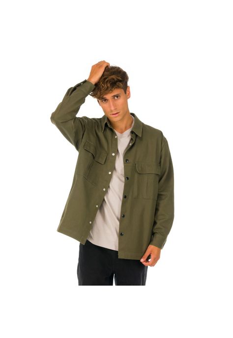 Chaqueta Unisex Clique Verde Militar -0