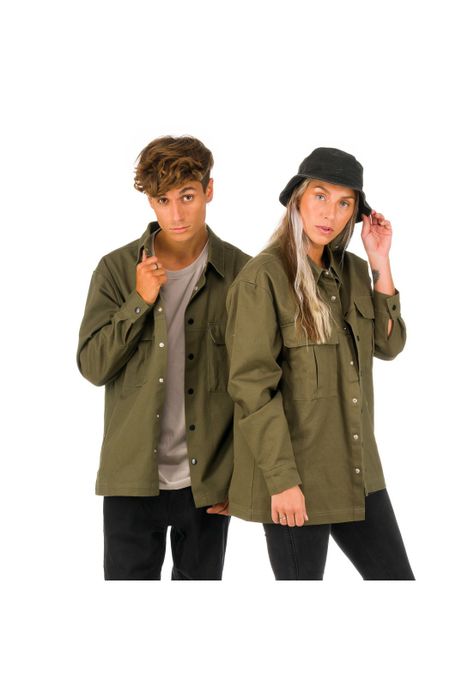 Chaqueta Unisex Clique Verde Militar -1
